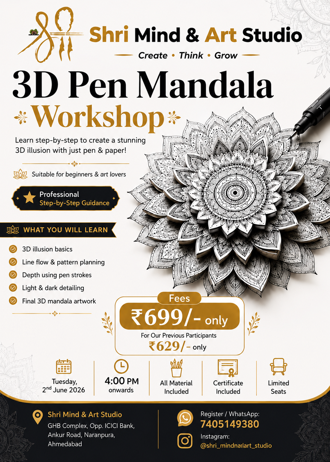 3D Pen Mandala Workshop