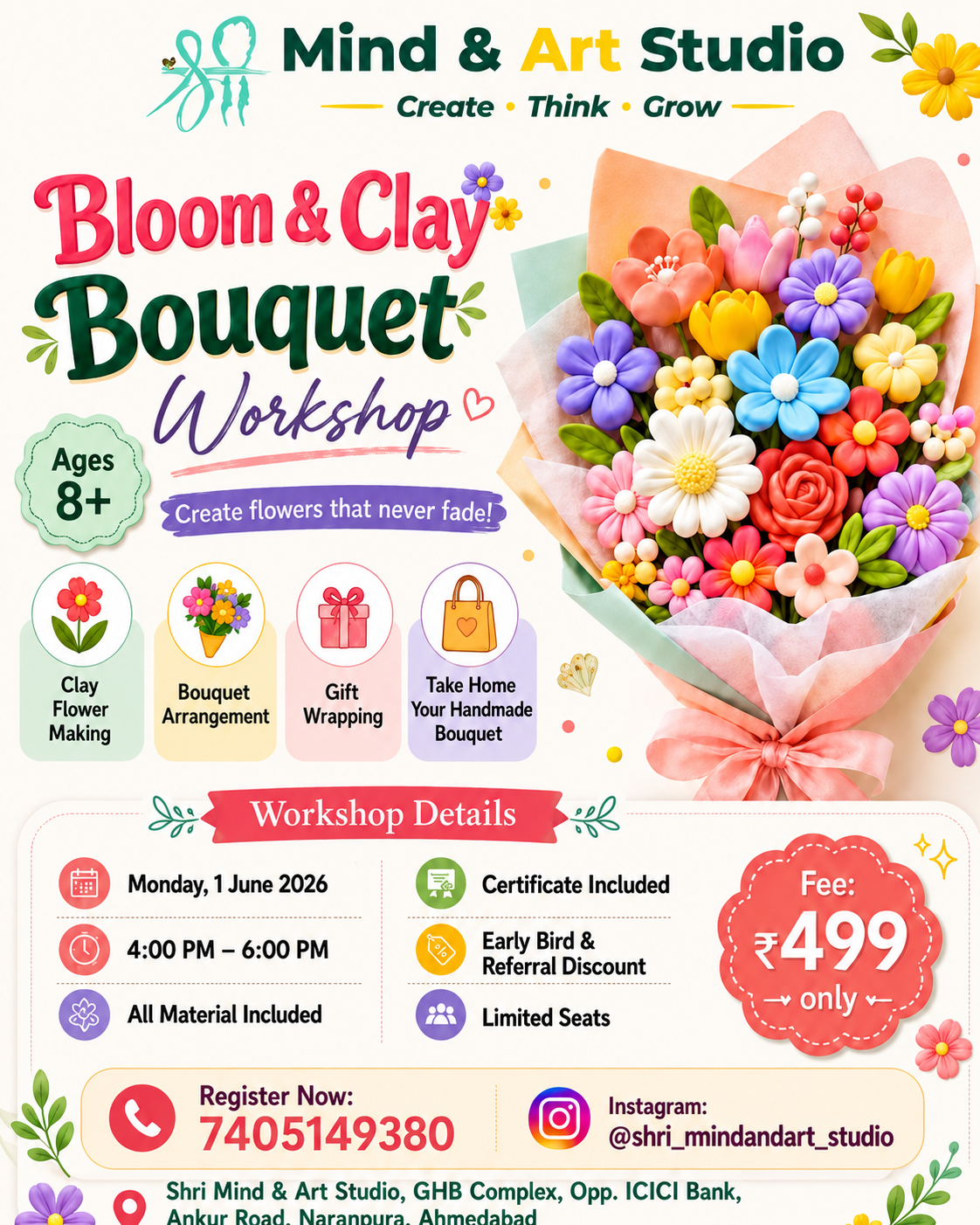 Bloom & Clay Bouquet Workshop