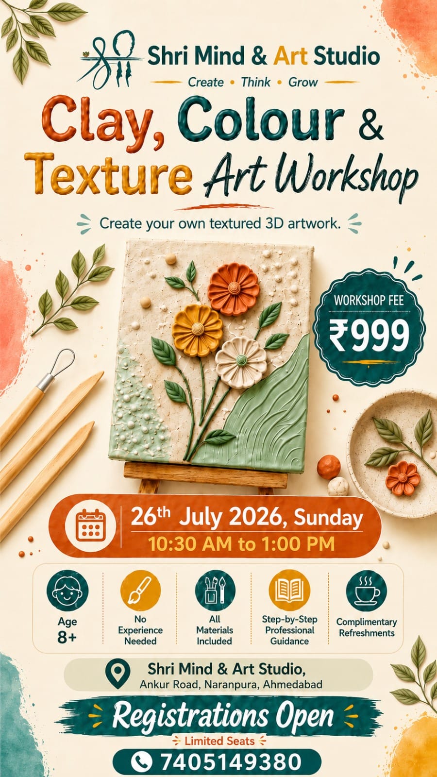 Clay, Colour & Texture Art Workshop